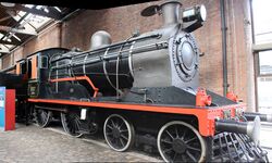 Steam locomotive in a museum