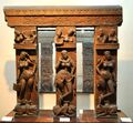 Bhutesvara Yakshis, Mathura ca. 2nd century CE. On the reverse are sculpted scenes of the life of the Buddha, wearing the monastic dress.