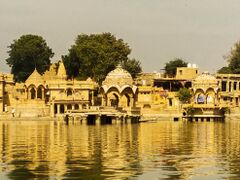 Chhatris in Gadisar Lake