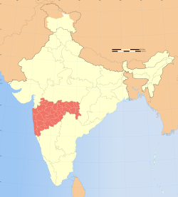 ভারতের মানচিত্রে মহারাষ্ট্রের অবস্থান