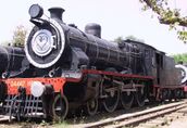 Steam engine at outdoor museum