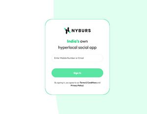 Nyburs’ homepage while logged out